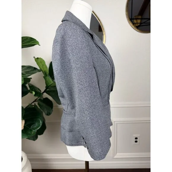 Soft Corporate Chic | WHBM Peplum Waist Blazer | Law Student Core Jacket | 6 - Picture 4 of 15